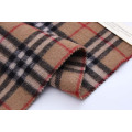 winter Woven plaid fleece wool fabric for overcoat